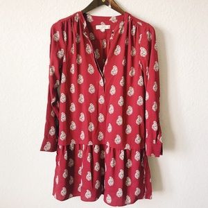 Loft Dress Causal Burgundy